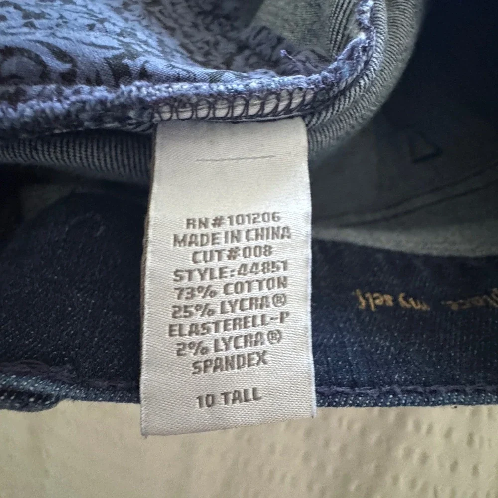 Soft Surroundings Straight Leg Jeans Indigo Blue Stretch Tall Women Size 10 Tall - Picture 3 of 5